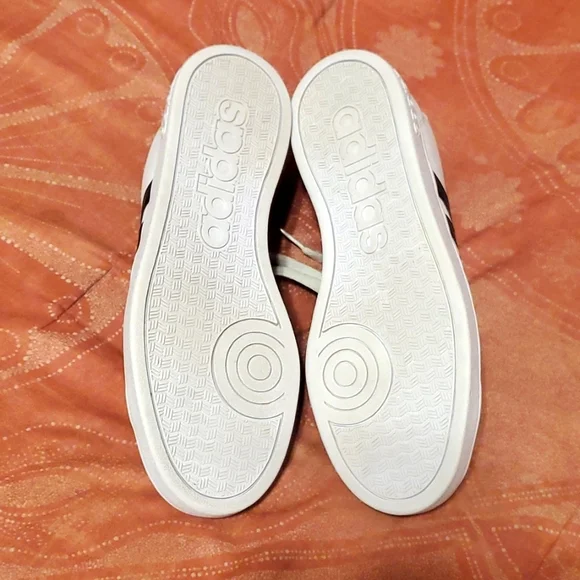 Adidas Neo Cloudfoam Shoes Women's 9 White with Black Stripes - Picture 5 of 5